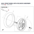 AXLE, FRONT WHEEL product image