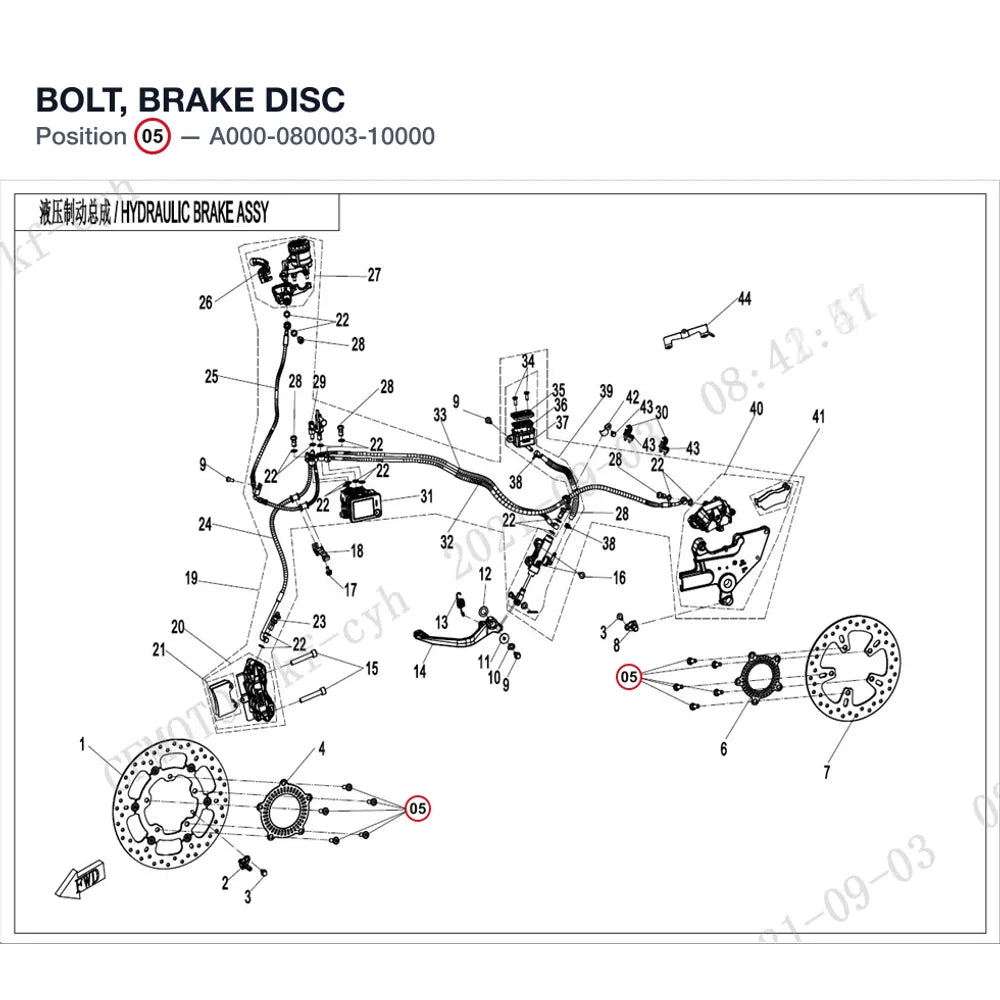 BOLT, BRAKE DISC product image
