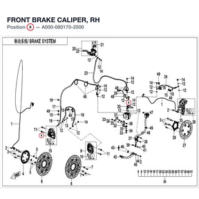 FRONT BRAKE CALIPER, RH product image