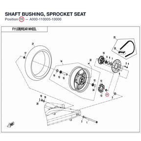 SHAFT BUSHING, SPROCKET SEAT product image