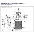 RADIATOR SHOCK ABSORBER RUBBER 2 product image