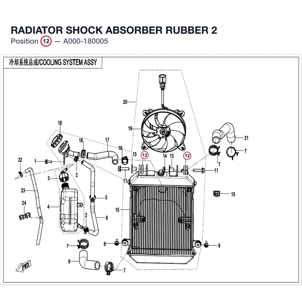RADIATOR SHOCK ABSORBER RUBBER 2 product image