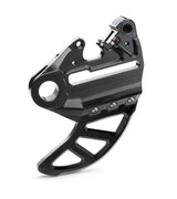 Brake caliper support with brake disc gu