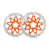 Wave brake disc set