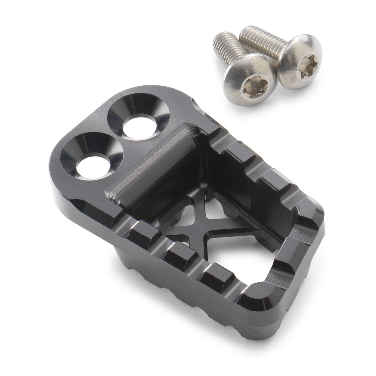 Foot brake lever step plate