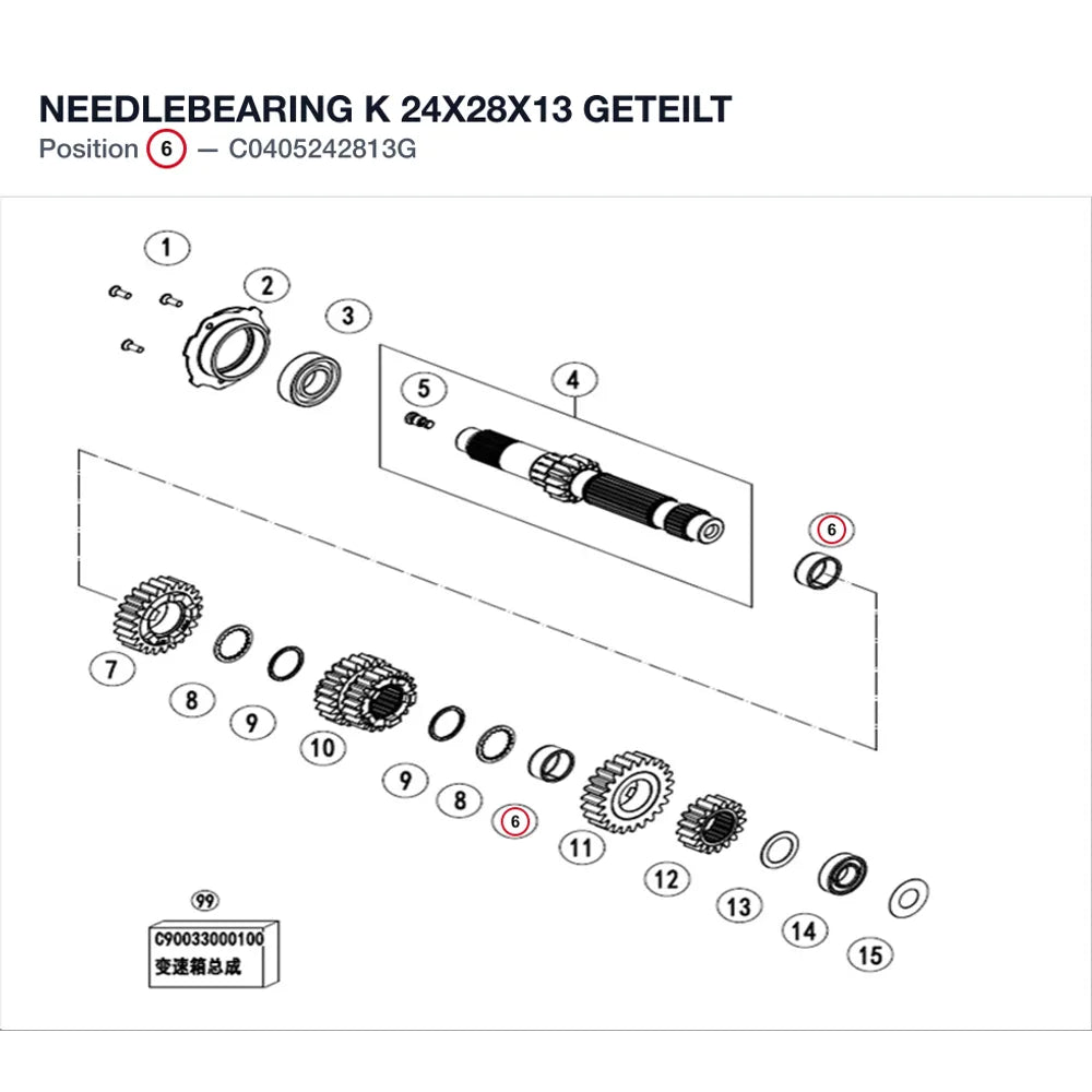 NEEDLEBEARING K 24X28X13 GETEILT product image