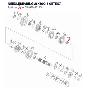 NEEDLEBEARING 26X30X13 GETEILT product image