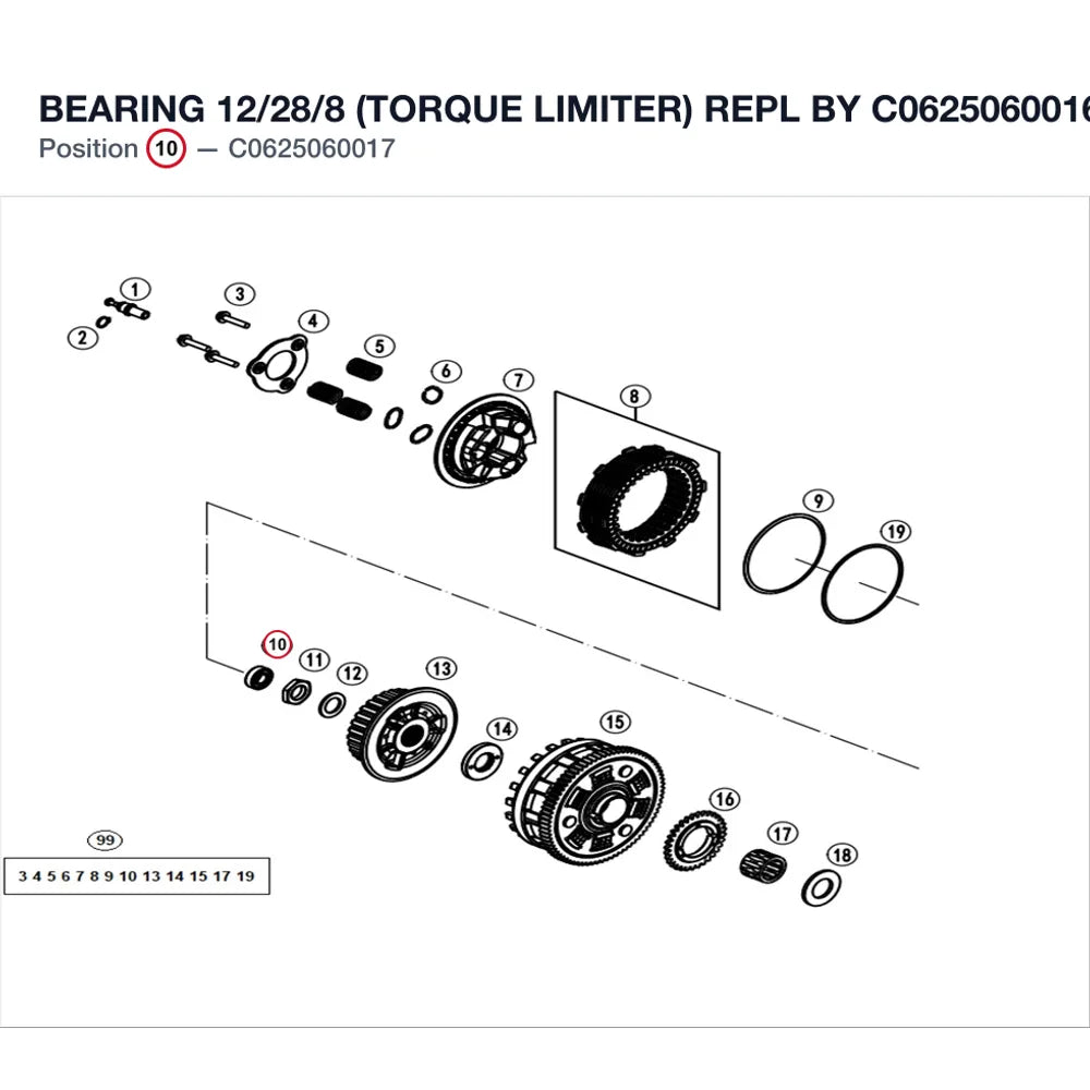 BEARING 12/28/8 (TORQUE LIMITER) REPL BY C0625060016 product image