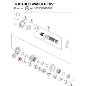 TOOTHED WASHER D27 product image