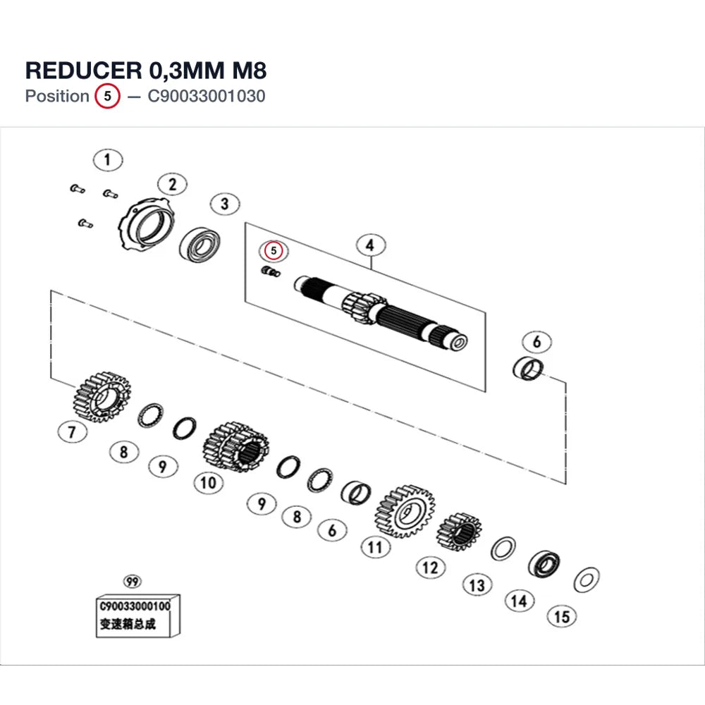 REDUCER 0,3MM M8 product image