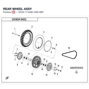 REAR WHEEL ASSY product image