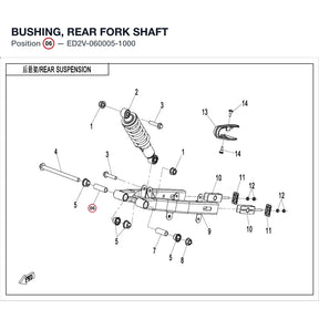 BUSHING, REAR FORK SHAFT product image