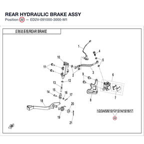 REAR HYDRAULIC BRAKE ASSY product image