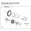FRONT WHEEL SHAFT RH BUSHING product image
