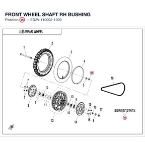 FRONT WHEEL SHAFT RH BUSHING product image