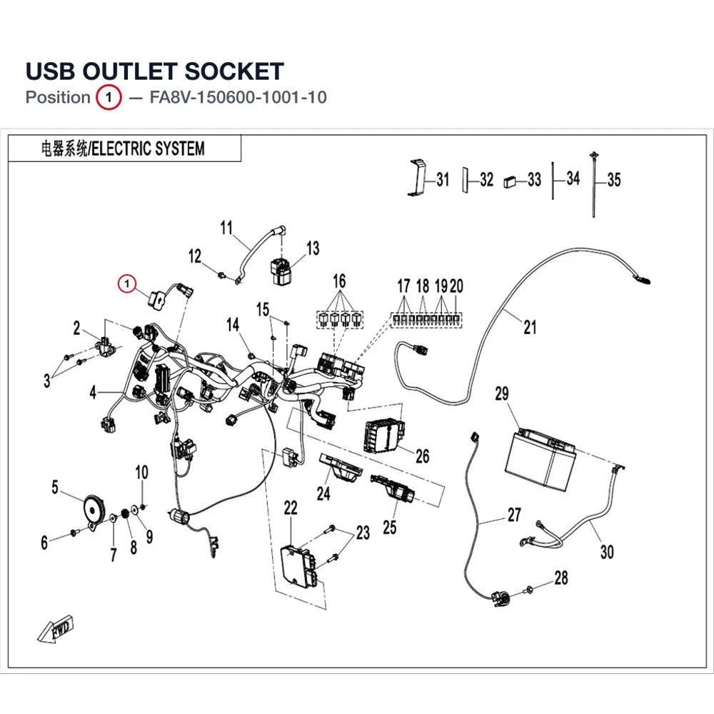 USB OUTLET SOCKET product image