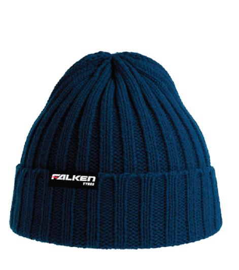 Falken Strikkelue Marineblå