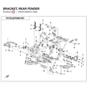 BRACKET, REAR FENDER product image