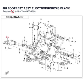 RH FOOTREST ASSY product image