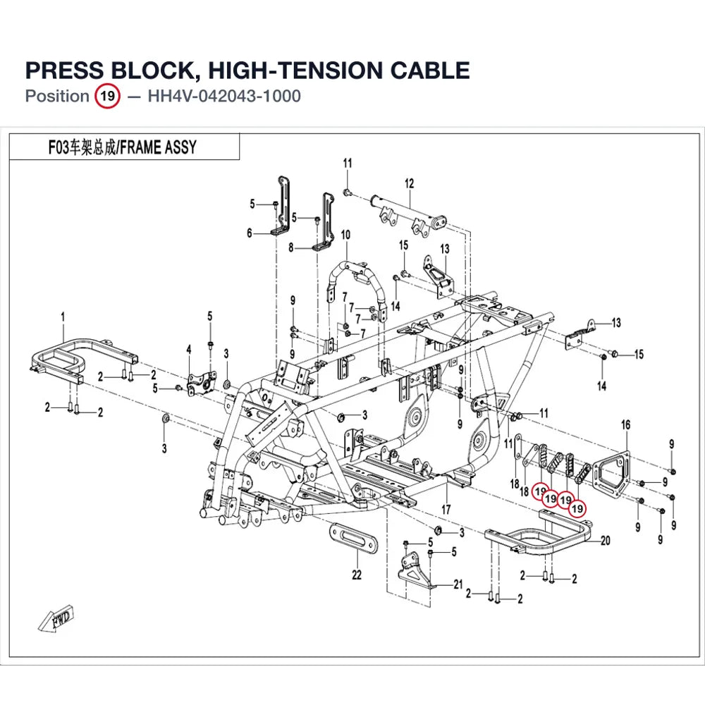 PRESS BLOCK, HIGH-TENSION CABLE product image
