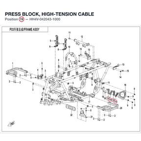 PRESS BLOCK, HIGH-TENSION CABLE product image