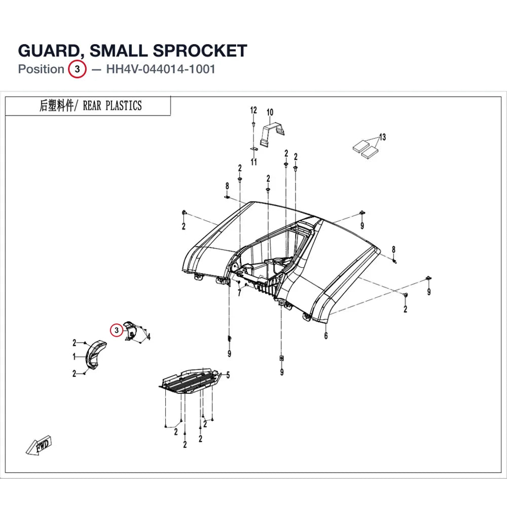 GUARD, SMALL SPROCKET product image