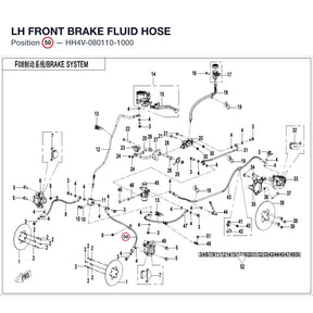 LH FRONT BRAKE FLUID HOSE product image