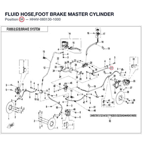 FLUID HOSE,FOOT BRAKE MASTER CYLINDER product image