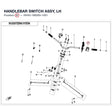 HANDLEBAR SWITCH ASSY, LH product image