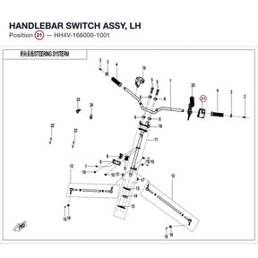 HANDLEBAR SWITCH ASSY, LH product image