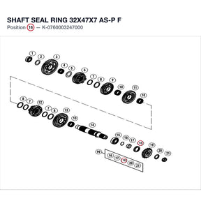 SHAFT SEAL RING 32X47X7 AS-P F product image