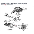 O-RING 12,5X1,5 NBR - INTERCHANGEABLE WITH C0770125015 product image