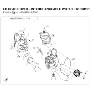 LH REAR COVER - INTERCHANGEABLE WITH 0UHV-000101-1000 product image