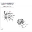 RH CRANKCASE COVER product image