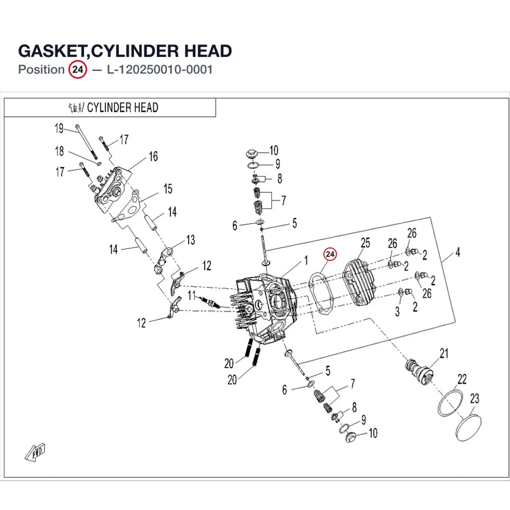 GASKET,CYLINDER HEAD product image