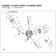 GASKET, LH SIDE COVER, CYLINDER HEAD product image