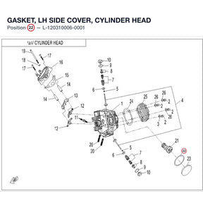 GASKET, LH SIDE COVER, CYLINDER HEAD product image