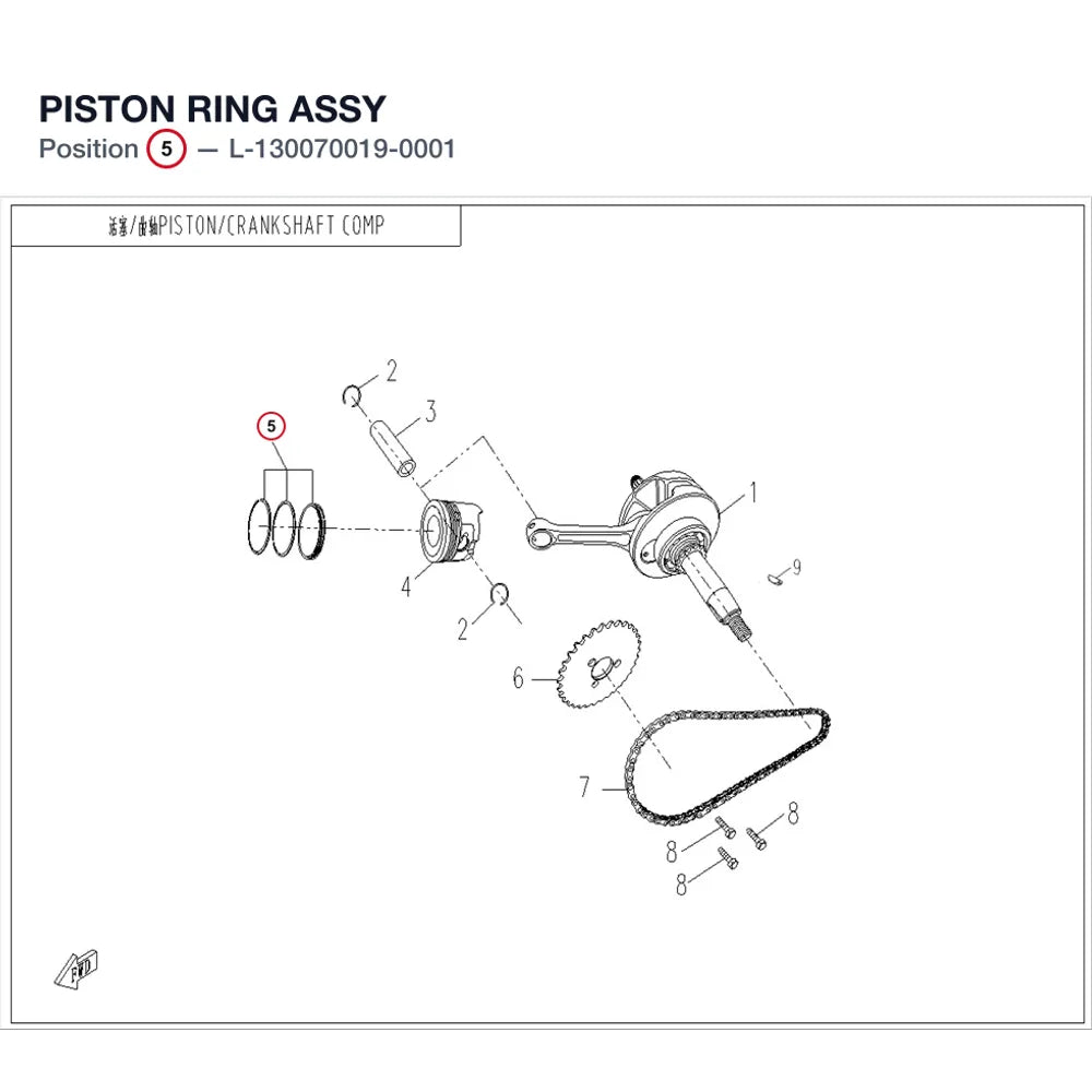 PISTON RING ASSY product image
