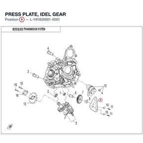 PRESS PLATE, IDEL GEAR product image