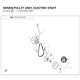 DRIVEN PULLEY ASSY, ELECTRIC START product image