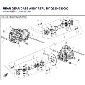 REAR GEAR CASE ASSY REPL BY Q520-330000 product image