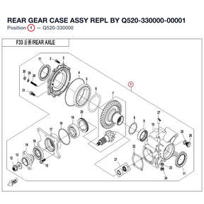 REAR GEAR CASE ASSY REPL BY Q520-330000-00001 product image