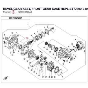 BEVEL GEAR ASSY, FRONT GEAR CASE REPL BY Q800-3100A0-00001 product image