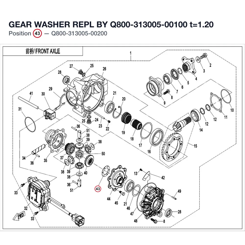 GEAR WASHER REPL BY Q800-313005-00100 product image