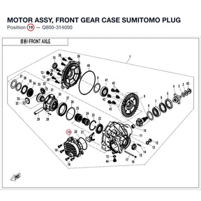 MOTOR ASSY, FRONT GEAR CASE product image