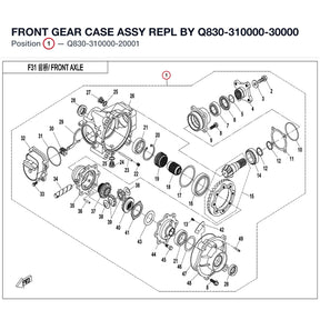FRONT GEAR CASE ASSY REPL BY Q830-310000-30000 product image