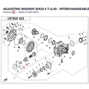 ADJUSTING WASHER 32X25.4 T=2.20 - INTERCHANGEABLE WITH  Q830-311003-00200 product image