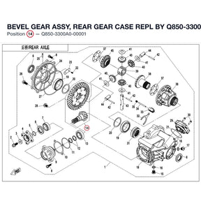 BEVEL GEAR ASSY, REAR GEAR CASE REPL BY Q850-3300A0-00002 product image