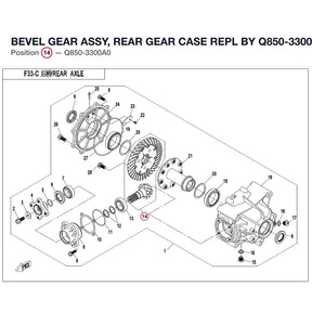 BEVEL GEAR ASSY, REAR GEAR CASE REPL BY Q850-3300A0-00001 product image