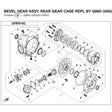 BEVEL GEAR ASSY, REAR GEAR CASE REPL BY Q860-3300A0-00002 product image